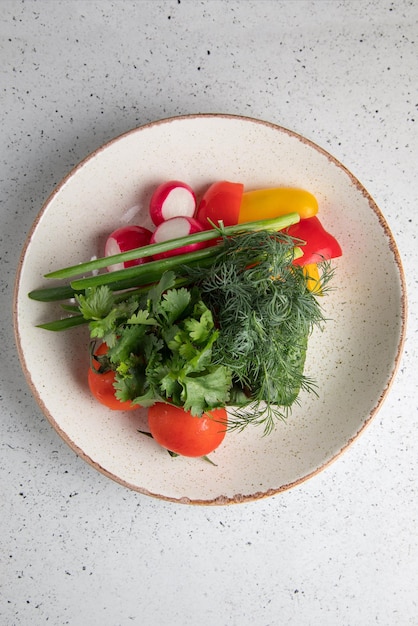 Farfurie cu preparat colorat